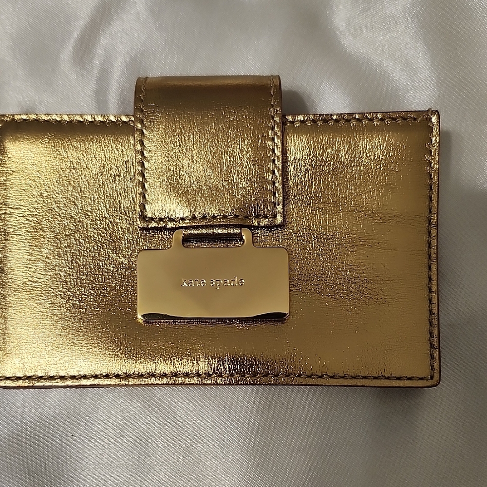 Kate Spade Metallic Gold Card Holder